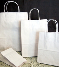 white paper shopper bags